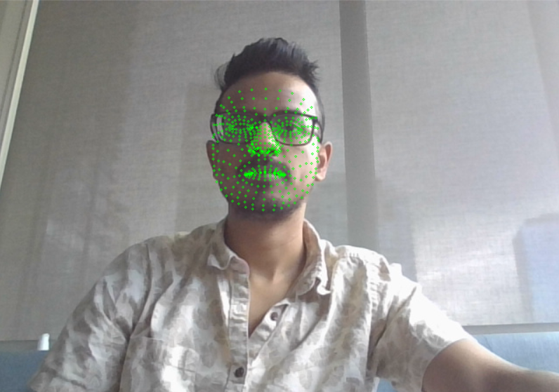 MediaPipe — 3D feature extraction creating the face point cloud